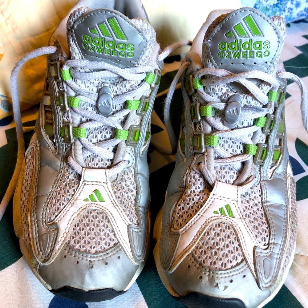 Athletic Shoes, Adidas Ozweego, Green/White, Size 7